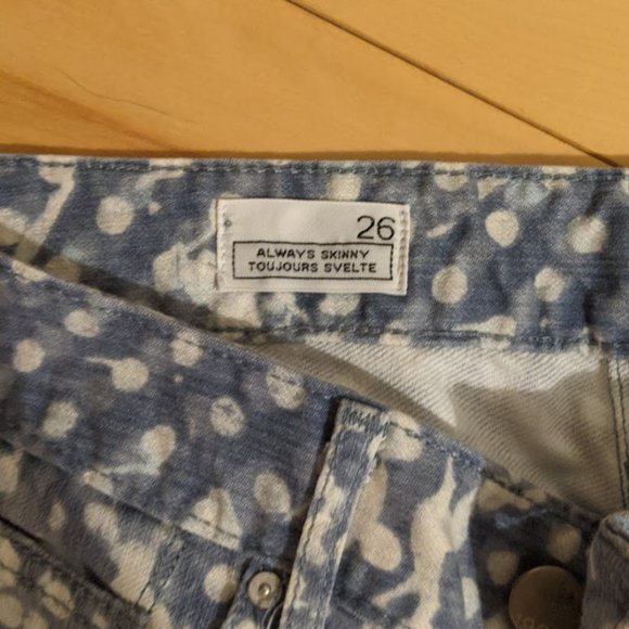 Polka dot / paint splatter skinny jeans - Picture 3 of 4